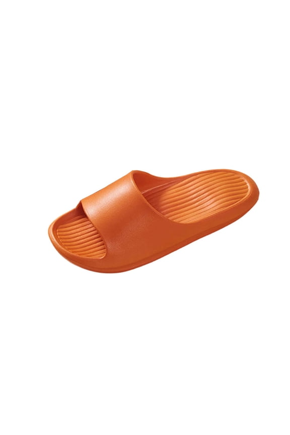 Womens Orange EVA Foam Slides - Cloud Comfort, Non Slip, Waterproof, Quick Dry, Lightweight Recovery Sandals with Arch Support for Pool Beach Shower,Size 40-41