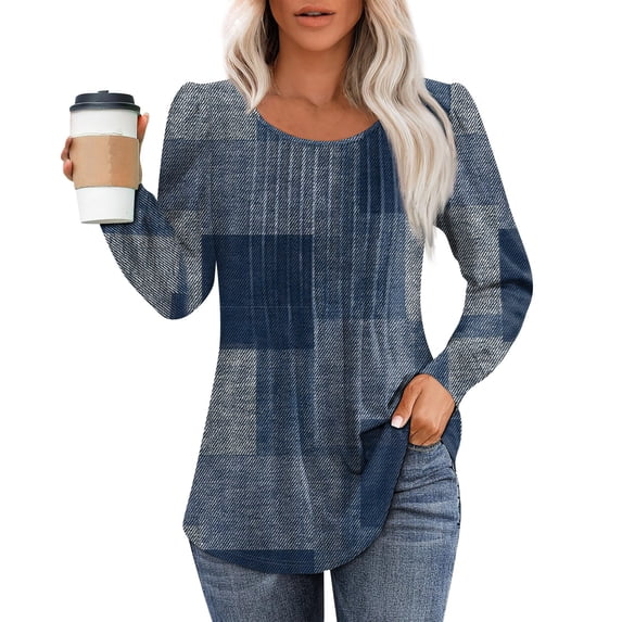 Womens Orange V-Neck Long Sleeve Top