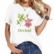 Womens Orchid Flower Floral Women's Or Girls Classic T-Shirt