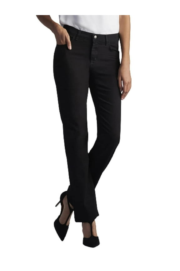 Women's 29 inch Relaxed Fit Straight Leg Jeans, Black, 12