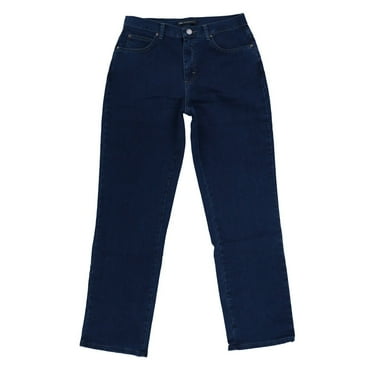 LEE Women's Relaxed Fit Straight Leg Jean Denim Comfort Pants Premium Dark New