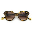 thumbnail image 1 of Womens Ornate Fancy Thick Mod Plastic Round Horn Fashion Sunglasses Tortoise - Brown, 1 of 8
