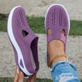 thumbnail image 1 of Womens Orthopedic Breathable Soft Shoes, Hands Free Slip In Sneakers Arch Support, Closed Toe Backless Lightweight Walking Shoes Summer Going Out Shoes, 1 of 7