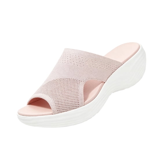 Womens Orthopedic Platform Slides Sandals with Arch Support Ladies Comfortable Walking Open Toe Plantar Fasciitis Slip On for Summer, 38