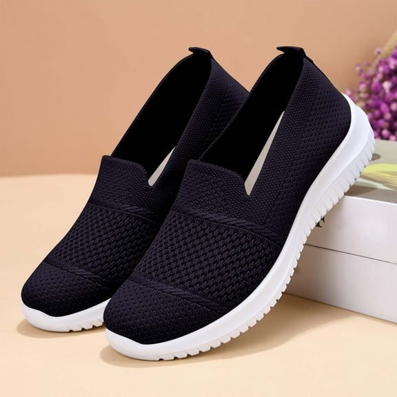 Womens Orthopedic Shoes Arch Support Nurse Shoes Wide Slip on Non Slip Server Shoes Mesh Stretch Comfortable 2026 Orthopedic Shoes