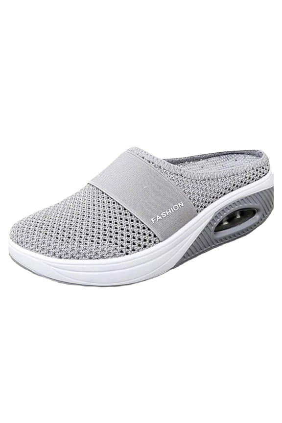 Womens Orthopedic Shoes Arch Support Work Shoes Wide Slip on Non Slip Hiking Shoes Knitted Mesh Stretch Comfort 2026 New Orthopedic Shoes