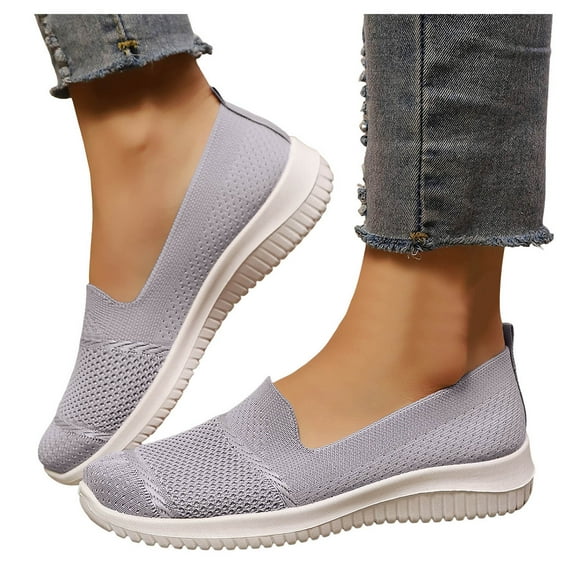 Womens Orthopedic Slip on Sock Loafers Walking Shoes Lightweight Comfortable Knit Nurse Driving Work Sneakers