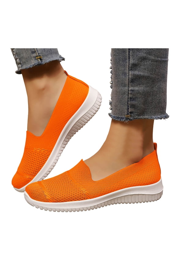 Womens Orthopedic Slip on Sock Loafers Walking Shoes Lightweight Comfortable Knit Nurse Driving Work Sneakers