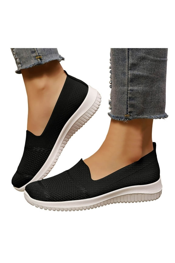 Womens Orthopedic Slip on Sock Loafers Walking Shoes Lightweight Comfortable Knit Nurse Driving Work Sneakers