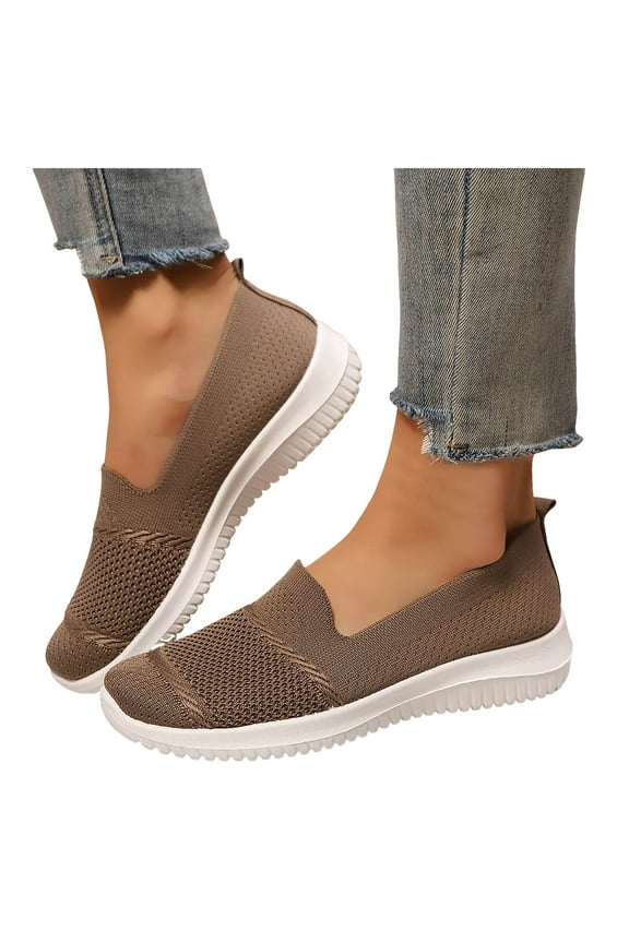 Womens Orthopedic Slip on Sock Loafers Walking Shoes Lightweight Comfortable Knit Nurse Driving Work Sneakers
