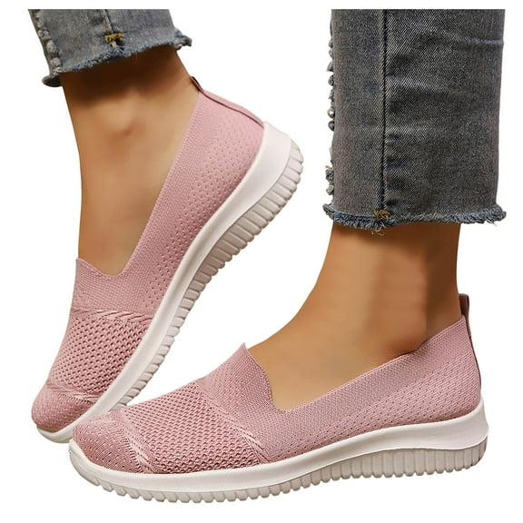 Womens Orthopedic Slip on Sock Loafers Walking Shoes Lightweight Comfortable Knit Nurse Driving Work Sneakers