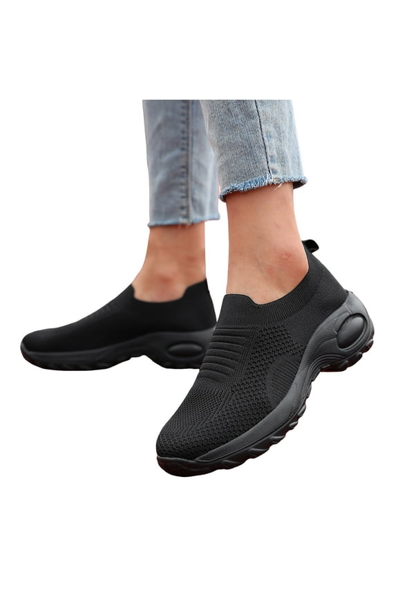 Womens Orthopedic Slip on Sock Walking Sneakers Comfort Athletic Air Cushion Arch Support Diabetic Shoes