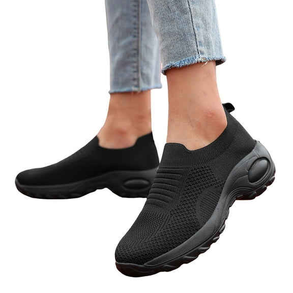 Womens Orthopedic Slip on Sock Walking Sneakers Comfort Athletic Air Cushion Arch Support Diabetic Shoes