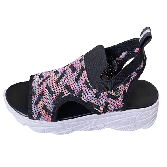 Womens Orthopedic Walking Hiking Sandals Open Toe Sports Water Sandals with Plantar Fasciitis Thick Soled Cushion Outdoor Beach Sandals