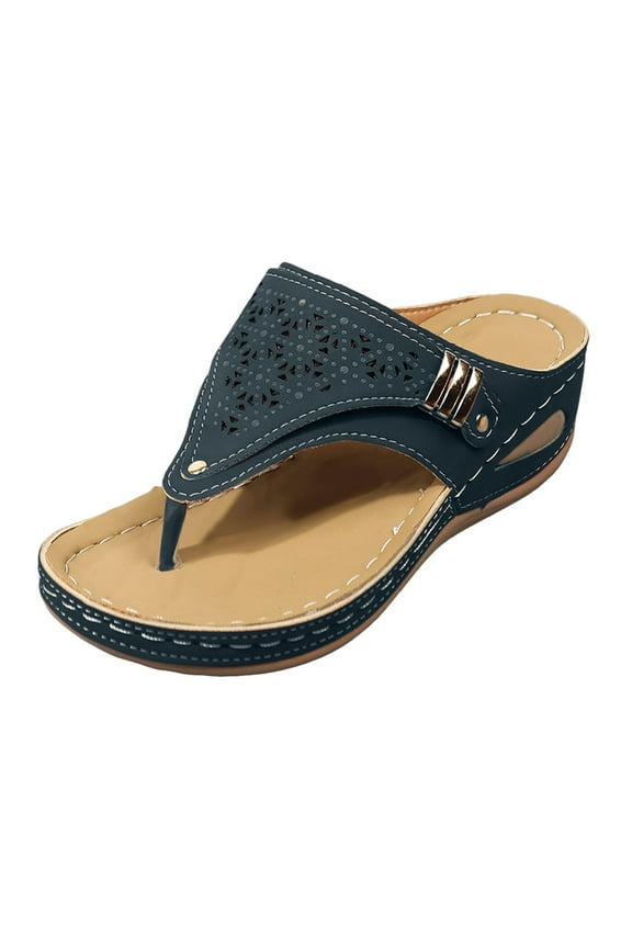 Womens Orthopetic Platform Wedge Flip Flops 2025 Beach Casual Arch Support Orthotic Slides Boho Slip on