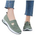 thumbnail image 1 of Womens Orthotic Wedges Walking Shoes Comfortable Knitted Autumn Platform Slip on Nursing Casual Sneakers, 1 of 4