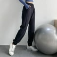 thumbnail image 1 of Womens Outdoor Lightweight Hiking Sweatpants, High-Waisted Stretchy Pants for Ladies, Elastic Waisted Casual Pants for Athletic Work with Pockets Womens Jogger Pants Black S, 1 of 3