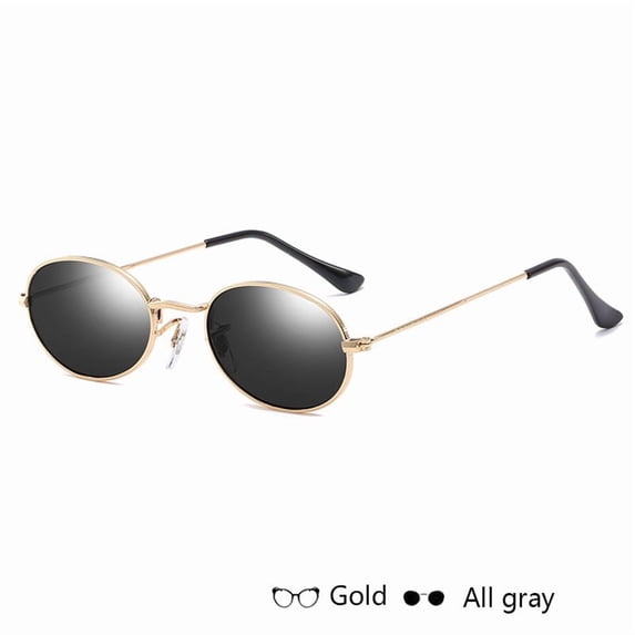 Womens Oval Sunglasses UV400 Protection Mirror Lens Alloy Frame Stylish Eyewear for Driving Fishing Party Shopping