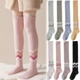 thumbnail image 1 of Womens Over Knee High Fuzzy Socks Soft Warm Thigh High Striped Stockings Cozy Slipper Fleece Winter Long Socks, 1 of 4