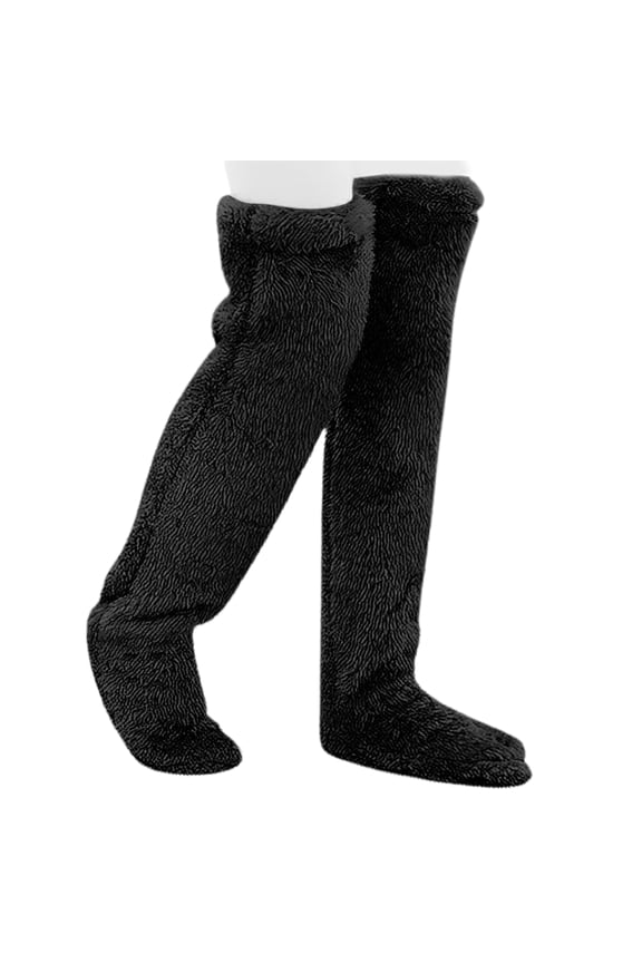 Womens Over Knee Highs Fuzzy Socks Soft Thigh High Stockings Cosy Slipper Fleece Winter Long Socks Warm Leg Warmers