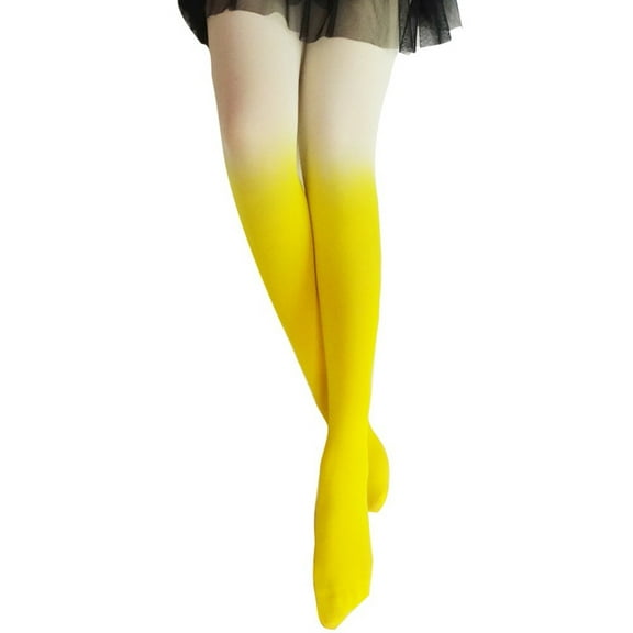 Womens Over-The-Knee Stockings Striped Gradient Color Stockings