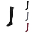 thumbnail image 1 of Womens Over the Knee Boots, Winter Thigh High Long Boots with Square Heels, Warm Comfortable Shoes for Cold Weather, 1 of 5