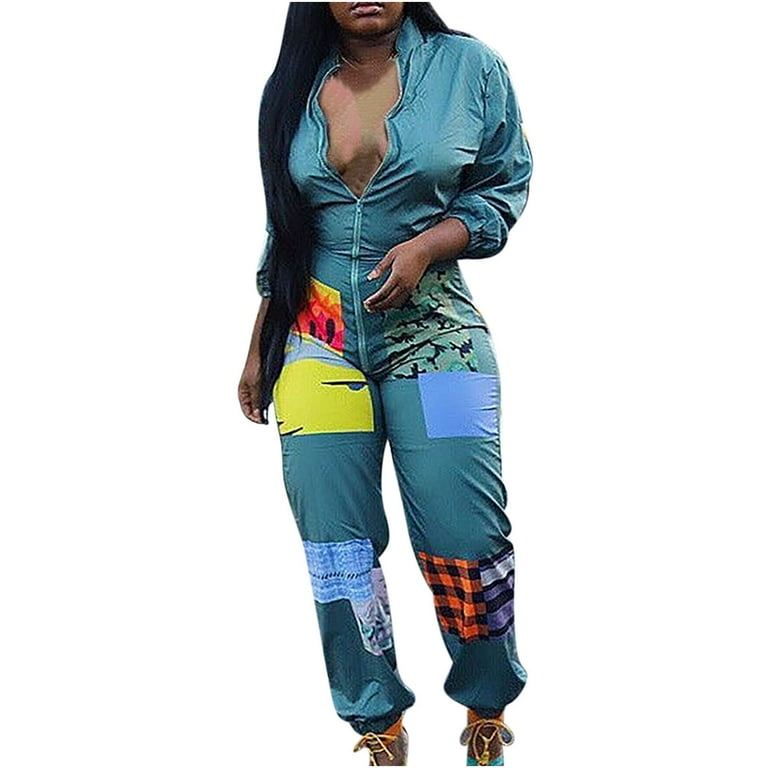 Colorful camo jumpsuit sales