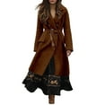 thumbnail image 1 of Womens Overcoat Double Breasted Wool Coats for Women Fall Winter Long Trench Coat, 1 of 6