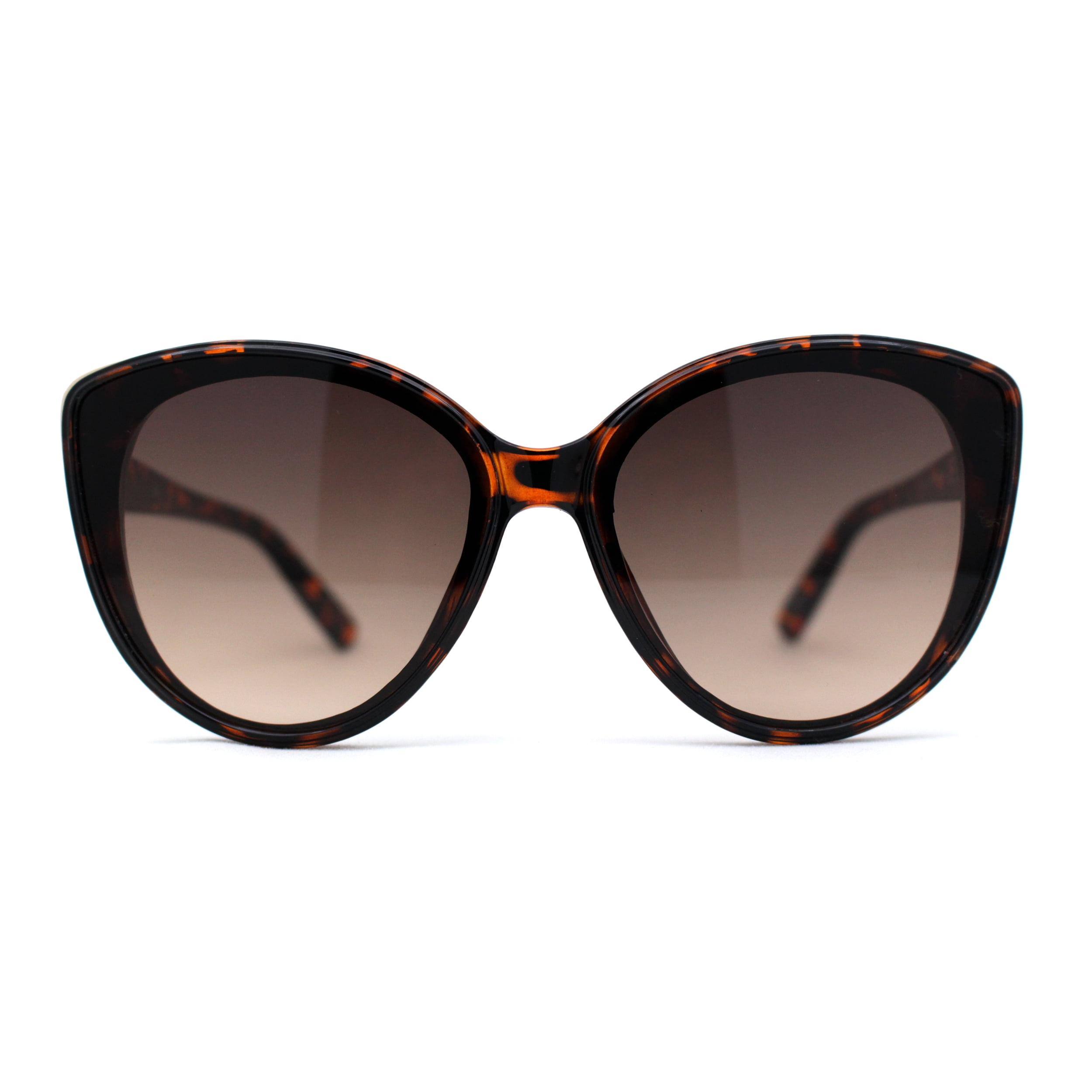 Womens Oversize Cat Eye Inset Lens Metal Jewel Edge Retro  display picture 2
