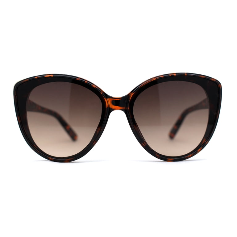 Womens Oversize Cat Eye Inset Lens Metal Jewel Edge Retro  display picture 2