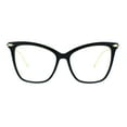 thumbnail image 1 of Womens Oversize Cat Eye Retro Chic Clear Lens Eyeglasses Black, 1 of 3