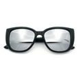 thumbnail image 1 of Womens Oversize Diva Luxury Fashion Cat Eye Designer Style Sunglasses [Black - Silver Mirror], 1 of 8