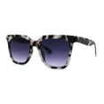 thumbnail image 1 of Womens Oversize Horn Rim Boyfriend Fashion Plastic Sunglasses White Tortoise Smoke, 1 of 4