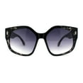 thumbnail image 1 of Womens Oversize Pentagon Size Lens Thic Horn Rim Vintage Style Sunglasses Black Tortoise Smoke, 1 of 4
