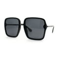 thumbnail image 1 of Womens Oversize Rectangle Designer Butterfly Sunglasses All Black, 1 of 4
