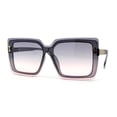thumbnail image 1 of Womens Oversize Rimless Shield Butterfly Designer Chic Sunglasses Slate Grey Pink, 1 of 4