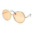 thumbnail image 1 of Womens Oversize Round Inlay Tortoise Metal Rim Fashion Sunglasses Gold - Orange, 1 of 4