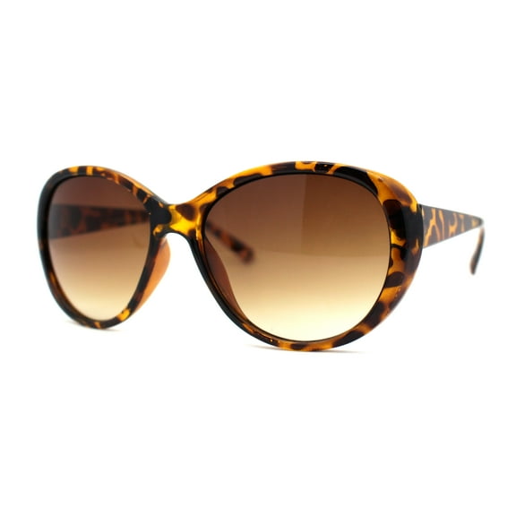Womens Oversize Rounded Cat Eye Butterfly Sunglasses Tortoise Brown