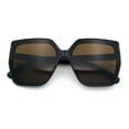 thumbnail image 1 of Womens Oversize Square Minimal Chic Mod Inset Lens Sunglasses Tortoise - Brown, 1 of 9