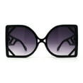 thumbnail image 1 of Womens Oversize Thin Geometric Mod Butterfly Sunglasses Black Smoke, 1 of 4