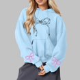 thumbnail image 1 of Byworldtasic Womens Sweatshirts Womens Oversized Bow Tie Printed Hoodies Sweatshirts Vintage Hoodies for Women 2025, 1 of 5