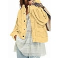 thumbnail image 1 of Womens Oversized Cardigan Long Sleeve Button Down Chunky Knit Loose Fall Sweater Coats Yellow M, 1 of 5
