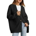 thumbnail image 1 of Womens Oversized Cardigan Sweater Loose V Neck Slouchy Style Fall Outfits Button Front Trendy Coat, 1 of 4