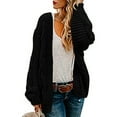 thumbnail image 1 of Womens Oversized Cardigan Sweaters Long Sleeve Loose Knit Outwear, 1 of 2