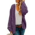thumbnail image 1 of Womens Oversized Cardigan Sweaters Long Sleeve Loose Knit Outwear, 1 of 2