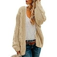 thumbnail image 1 of Womens Oversized Cardigan Sweaters Long Sleeve Loose Knit Outwear, 1 of 2