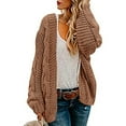 thumbnail image 1 of Womens Oversized Cardigan Sweaters Long Sleeve Loose Knit Outwear, 1 of 2