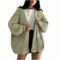 thumbnail image 1 of Womens Oversized Cardigan Sweaters Open Front Chunky Knit Casual Long Lantern Sleeve Fall Sweater Coats (XL, Mint Green), 1 of 2