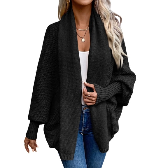 Womens Oversized Cardigan Sweaters Open Front Knit Casual Long Sleeve Fall Sweater Coats