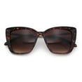 thumbnail image 1 of Womens Oversized Cat Eye Chic Metal Arm Plastic Sunglasses Tortoise - Brown, 1 of 9